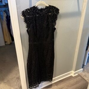 Bardot Black Lace Midi Dress
